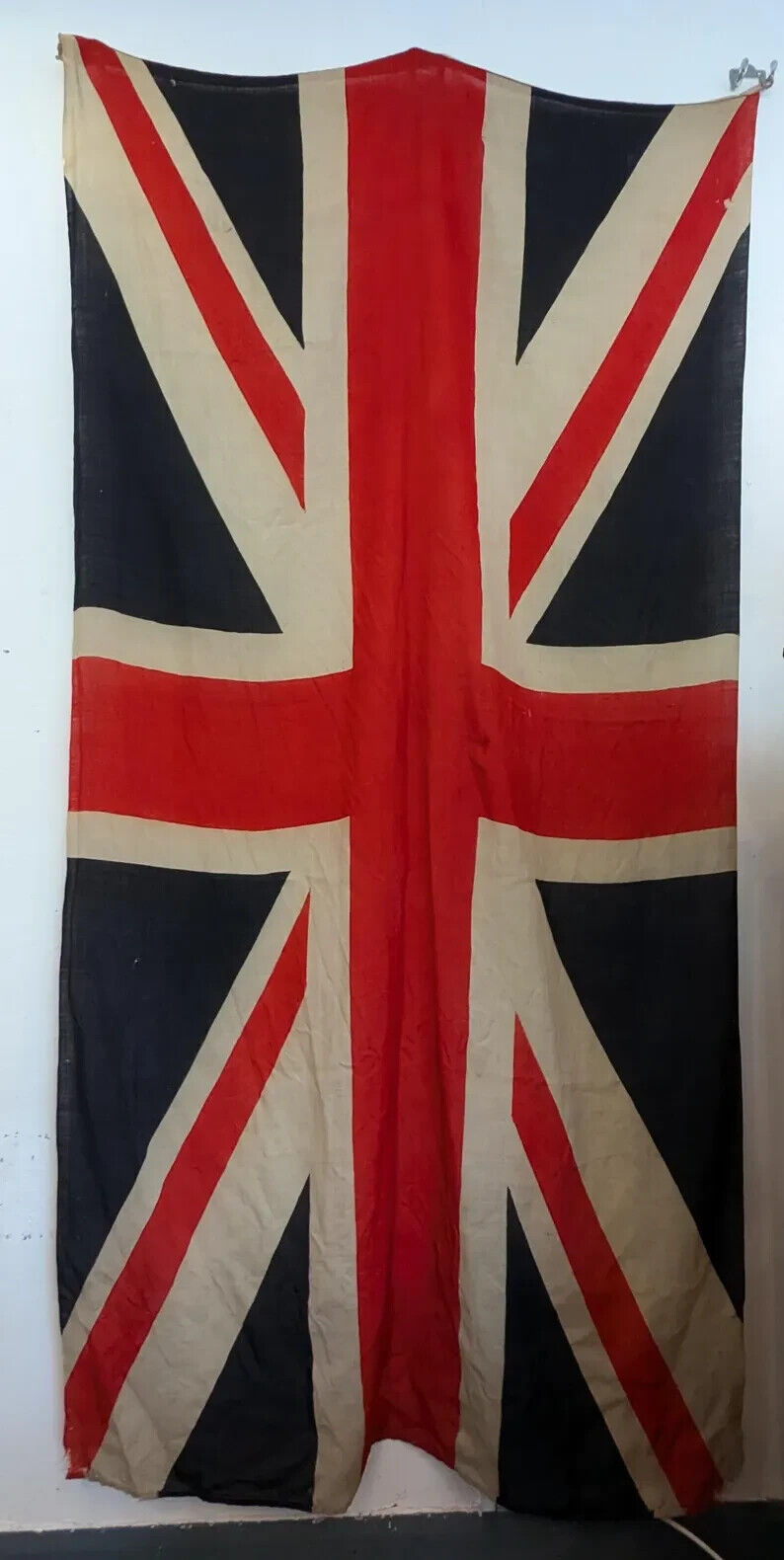 Early 20th Century Colossal WW1 Union Jack Flag on Linen. Antique/Vintage/UK