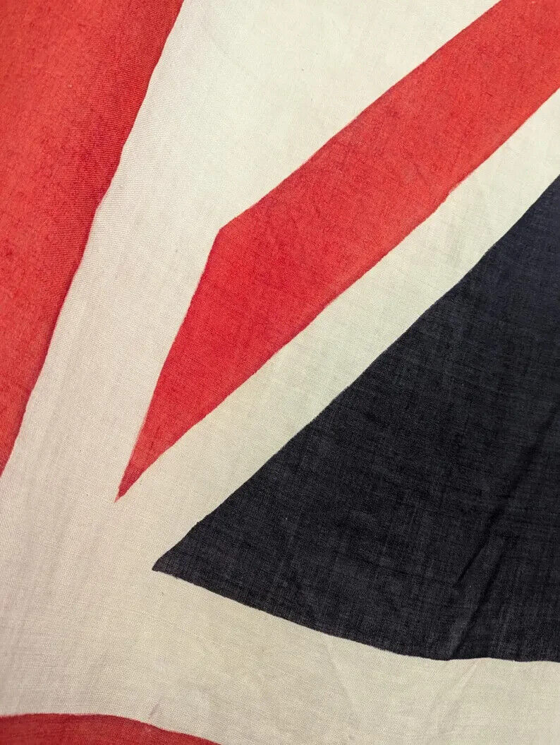 Early 20th Century Colossal WW1 Union Jack Flag on Linen. Antique/Vintage/UK
