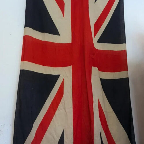 Early 20th Century Colossal WW1 Union Jack Flag on Linen. Antique/Vintage/UK