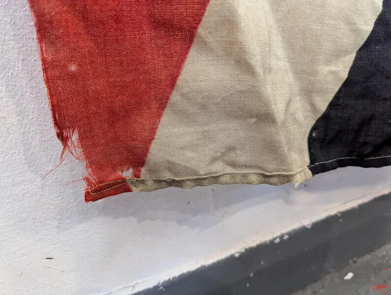 Early 20th Century Colossal WW1 Union Jack Flag on Linen. Antique/Vintage/UK