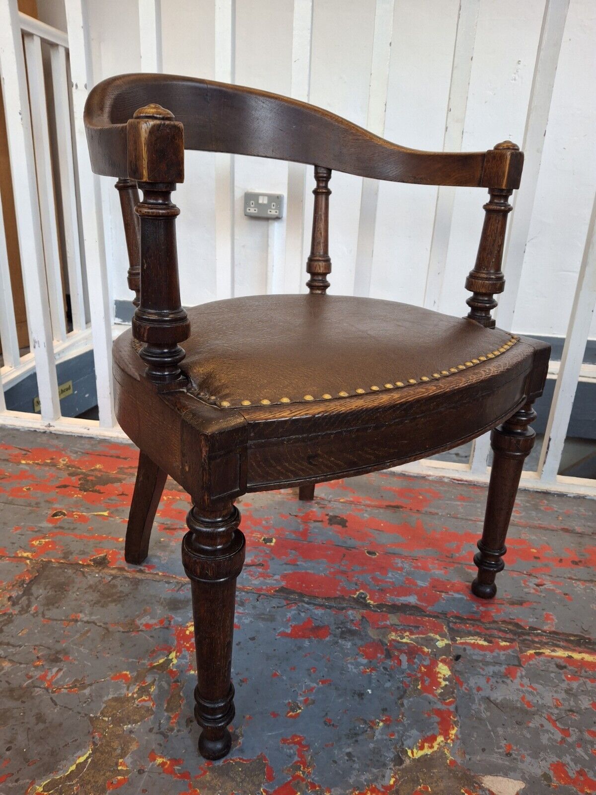 Early 20th Century Oak Office Or Desk/Tub Armchair. Vintage/Antique/Interiors