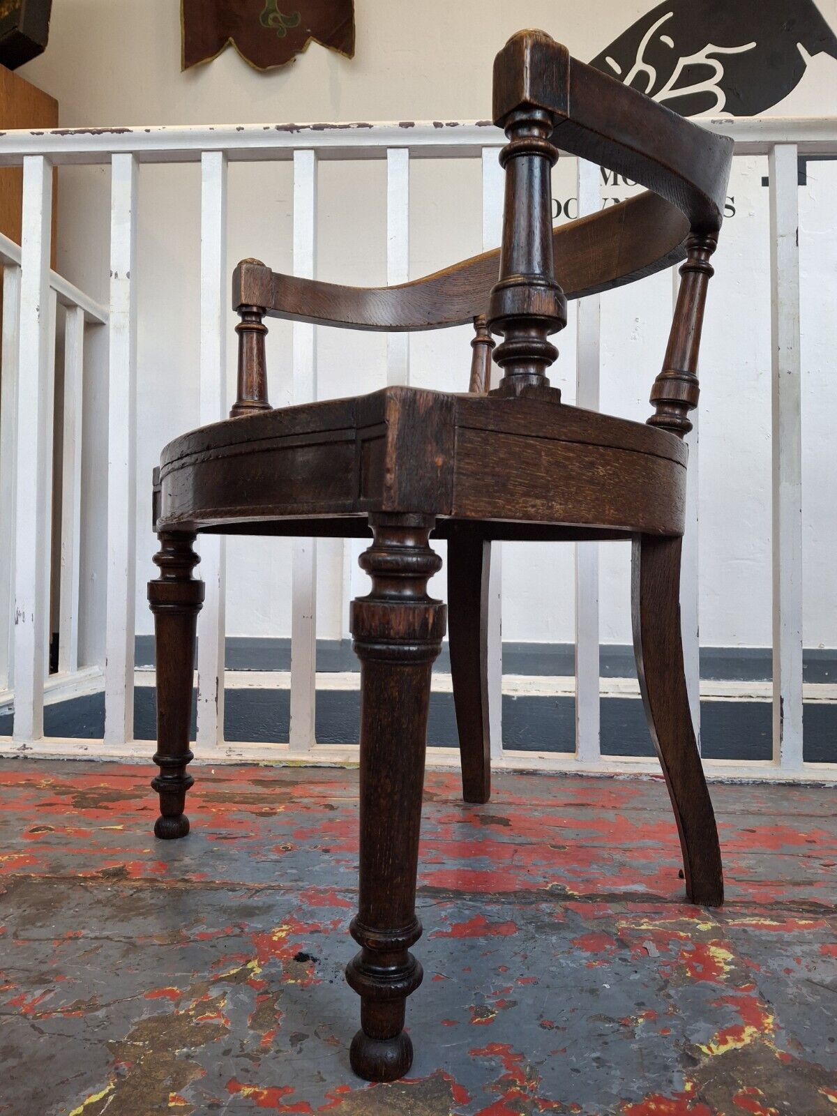 Early 20th Century Oak Office Or Desk/Tub Armchair. Vintage/Antique/Interiors