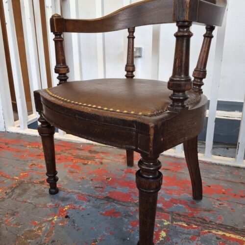 Early 20th Century Oak Office Or Desk/Tub Armchair. Vintage/Antique/Interiors