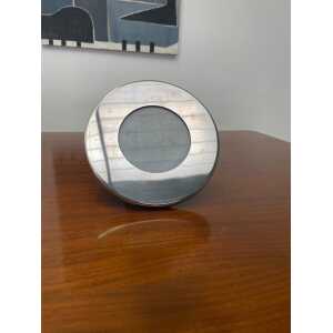 Elegant Gabriella Crespi Circular Photo Frame, Italy, 1970s