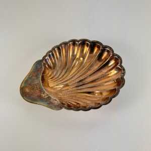 Elegant Silver Plate Shell Centerpiece/Tray by Fleuron-Christofle France, 1950s