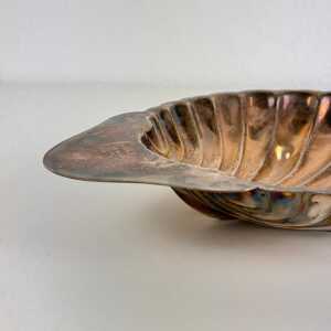 Elegant Silver Plate Shell Centerpiece/Tray by Fleuron-Christofle France, 1950s