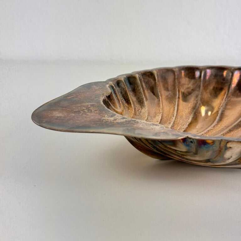 Elegant Silver Plate Shell Centerpiece/Tray by Fleuron-Christofle France, 1950s