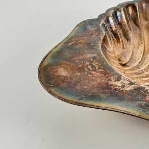 Elegant Silver Plate Shell Centerpiece/Tray by Fleuron-Christofle France, 1950s