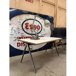 Esavian 1950s School Desk Grey Formica