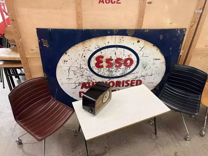 Esavian 1950s School Desk Grey Formica