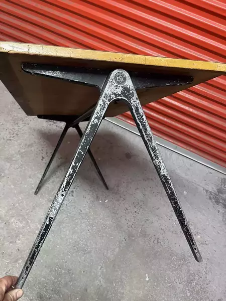 Esavian 1950s School Desk Grey Formica