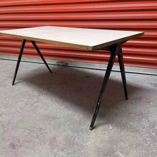 Esavian 1950s School Desk Grey Formica