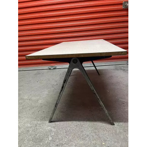 Esavian 1950s School Desk Grey Formica