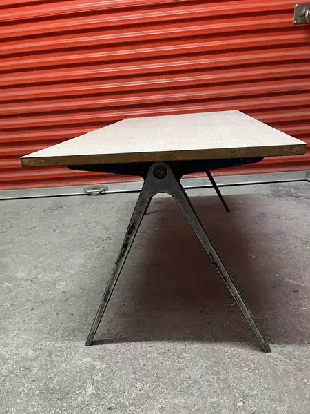 Esavian 1950s School Desk Grey Formica