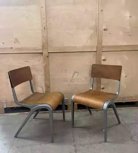 Esavian Children’s Stacking School Chairs By James Leonard, 1950s