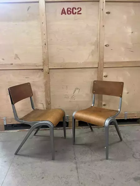 Esavian Children’s Stacking School Chairs By James Leonard, 1950s