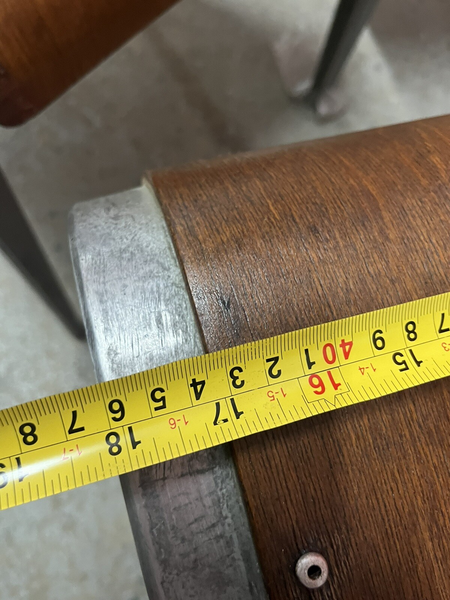 Esavian Stacking Chair By James Leonard 1950s Rare Wide Frame