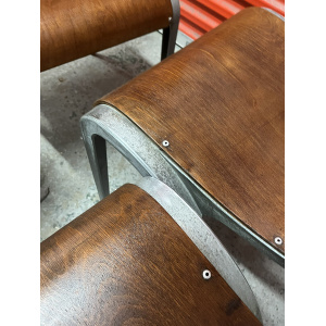 Esavian Stacking Chair By James Leonard 1950s Rare Wide Frame