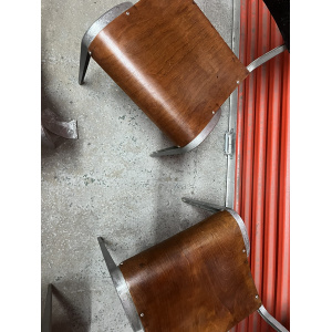 Esavian Stacking Chair By James Leonard 1950s Rare Wide Frame