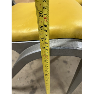 Esavian Stacking Chair By James Leonard 1950s Yellow Faux Leather