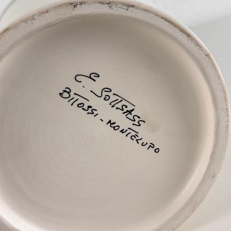 Ettore Sottsass "Scalino Gradino" Vase for Bitossi, 1958, Signed, 1980s prod.