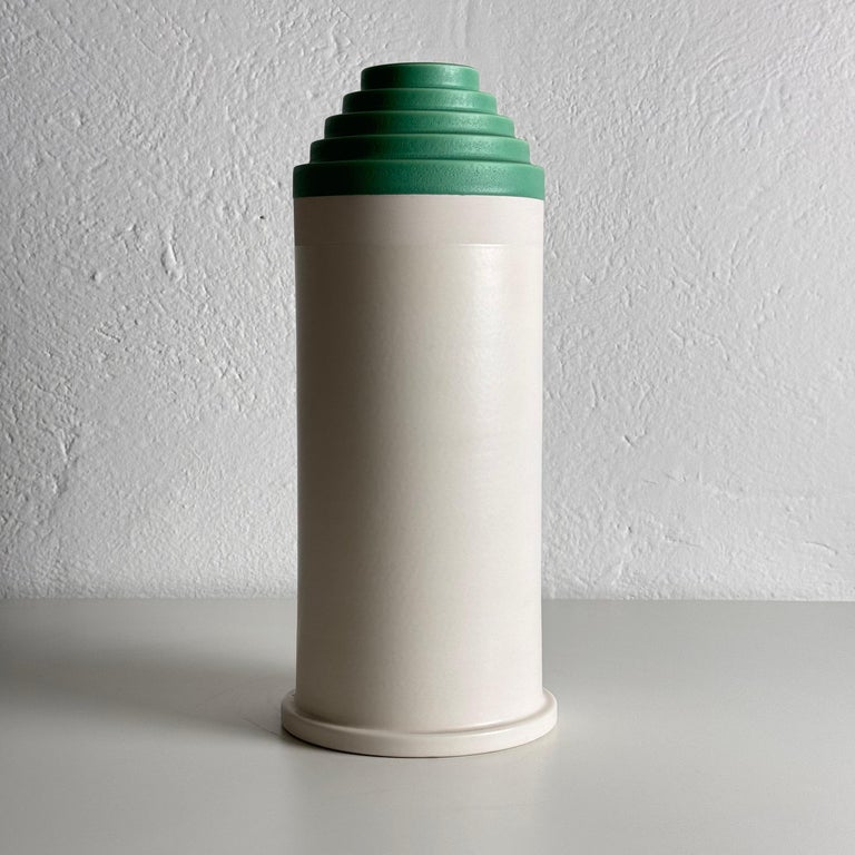Ettore Sottsass "Scalino Gradino" Vase for Bitossi, 1958, Signed, 1980s prod.