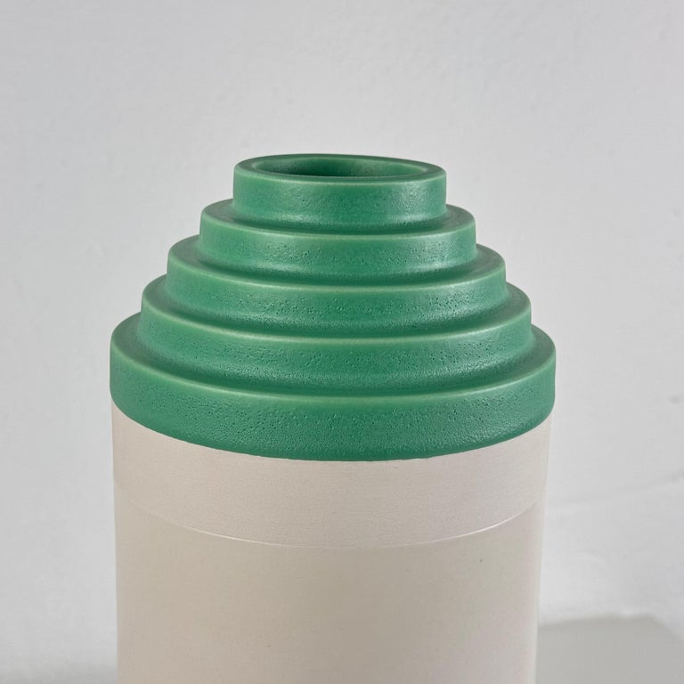 Ettore Sottsass "Scalino Gradino" Vase for Bitossi, 1958, Signed, 1980s prod.