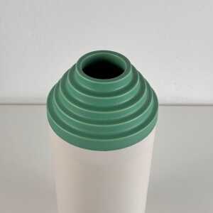 Ettore Sottsass "Scalino Gradino" Vase for Bitossi, 1958, Signed, 1980s prod.