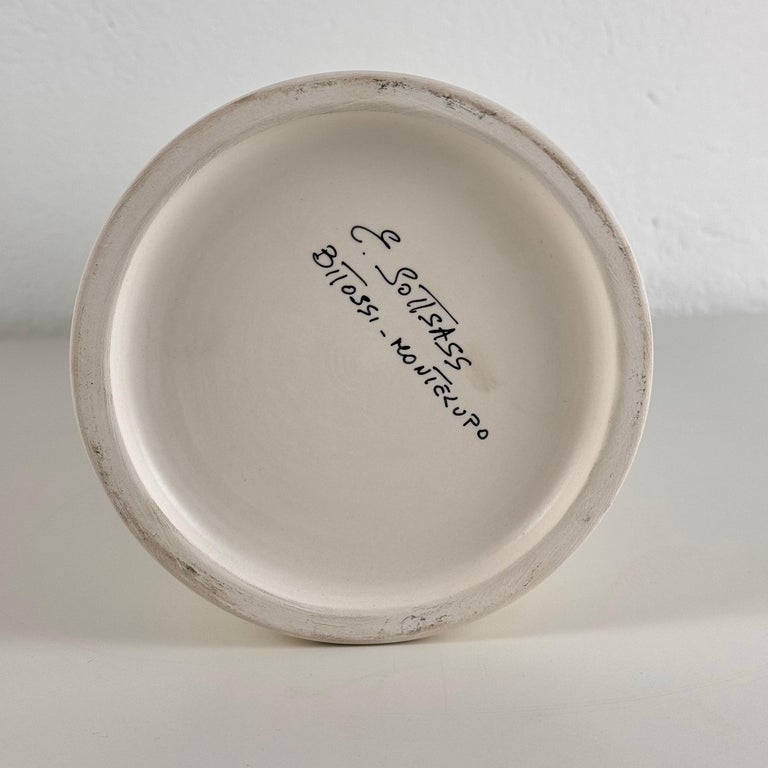 Ettore Sottsass "Scalino Gradino" Vase for Bitossi, 1958, Signed, 1980s prod.