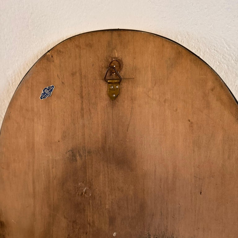 Exquisite 1950s Italian Brass Mirror in the Style of Gio Ponti