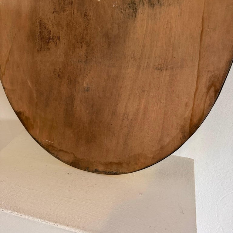 Exquisite 1950s Italian Brass Mirror in the Style of Gio Ponti