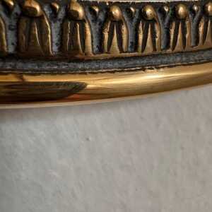 Exquisite 1950s Italian Brass Mirror in the Style of Gio Ponti
