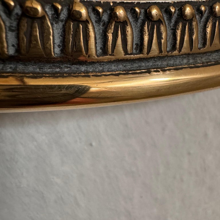 Exquisite 1950s Italian Brass Mirror in the Style of Gio Ponti