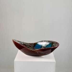 Exquisite Enamelled Ceramic Table Center from Vallauris, France, 1960s