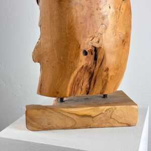 Exquisite Italian Phytomorphic Abstract Sculpture in Natural Ash, 1960s