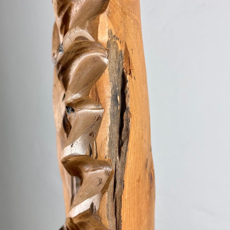 Exquisite Italian Phytomorphic Abstract Sculpture in Natural Ash, 1960s