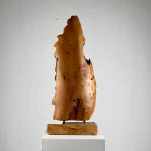 Exquisite Italian Phytomorphic Abstract Sculpture in Natural Ash, 1960s