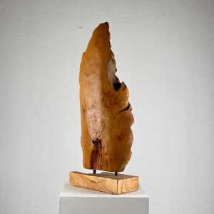 Exquisite Italian Phytomorphic Abstract Sculpture in Natural Ash, 1960s
