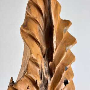 Exquisite Italian Phytomorphic Abstract Sculpture in Natural Ash, 1960s