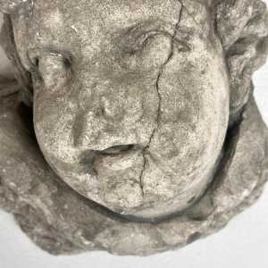 Exquisite Pair of Decorative Angel Head Busts, Mixed Media, 1930s