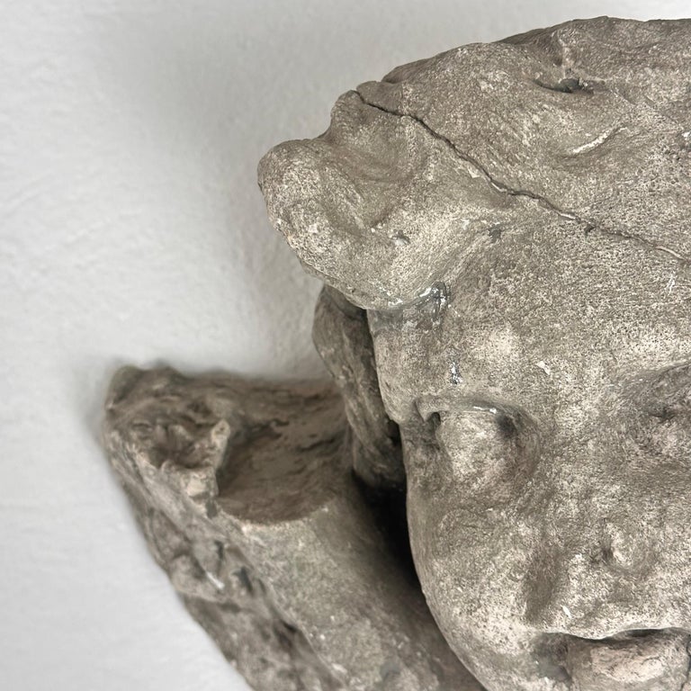 Exquisite Pair of Decorative Angel Head Busts, Mixed Media, 1930s