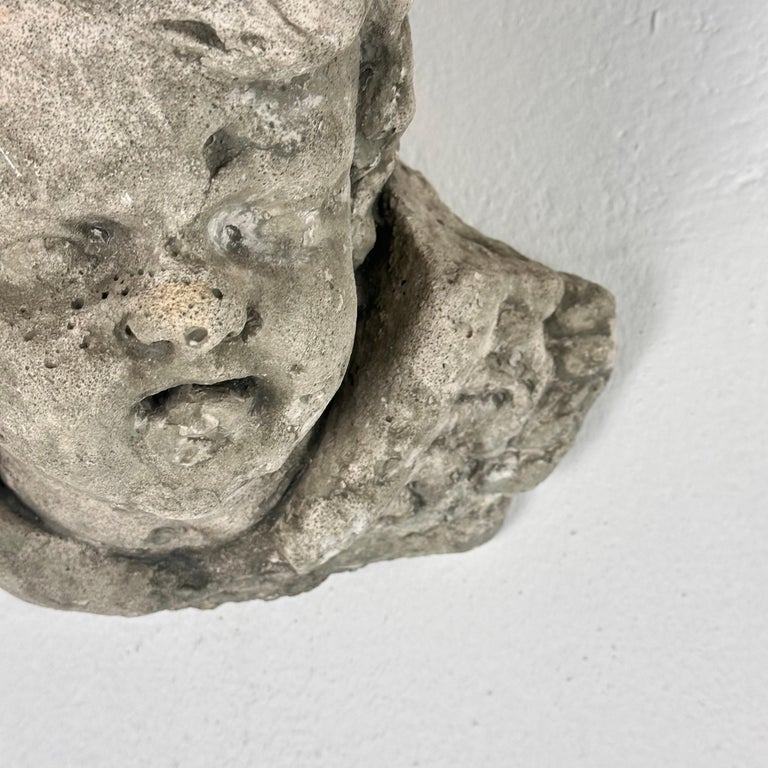 Exquisite Pair of Decorative Angel Head Busts, Mixed Media, 1930s