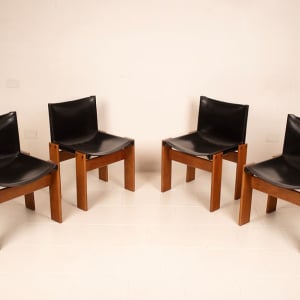 Set of 4 "Monk" chairs by Afra and Tobia Scarpa for Molteni