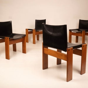 Set of 4 "Monk" chairs by Afra and Tobia Scarpa for Molteni