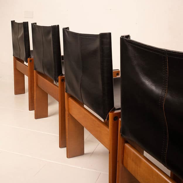 Set of 4 "Monk" chairs by Afra and Tobia Scarpa for Molteni