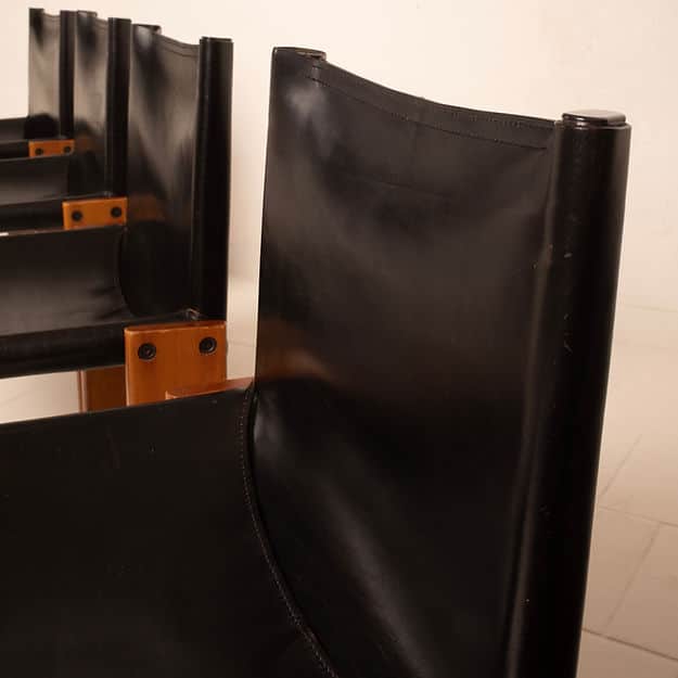 Set of 4 "Monk" chairs by Afra and Tobia Scarpa for Molteni