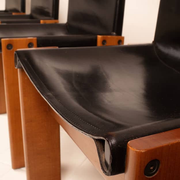 Set of 4 "Monk" chairs by Afra and Tobia Scarpa for Molteni