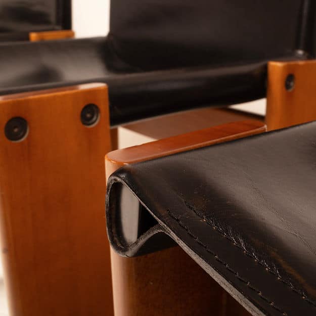 Set of 4 "Monk" chairs by Afra and Tobia Scarpa for Molteni