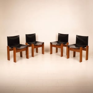 Set of 4 "Monk" chairs by Afra and Tobia Scarpa for Molteni