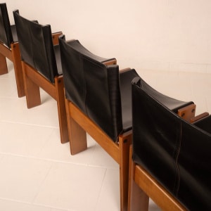Set of 4 "Monk" chairs by Afra and Tobia Scarpa for Molteni